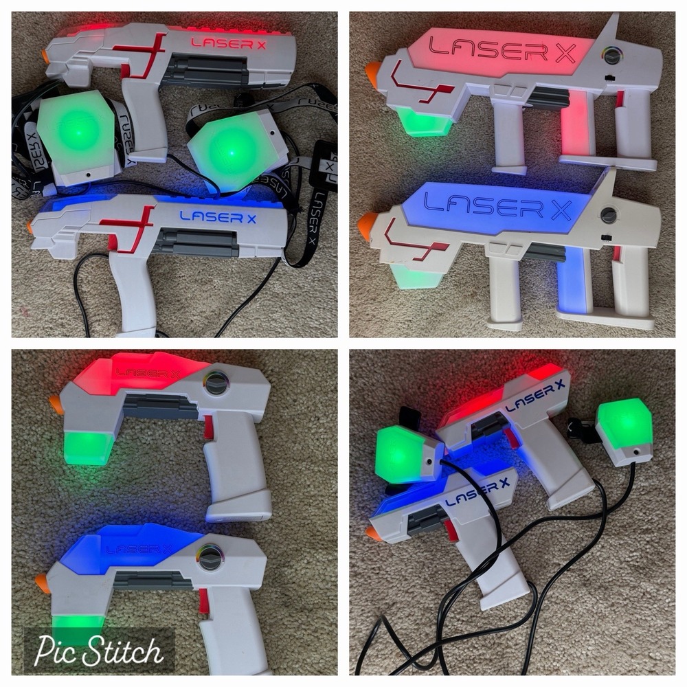 Laser X Laser Tag Lot 8 Of Blasters 4 With Receivers & 1 Gaming Tower ALL TESTED